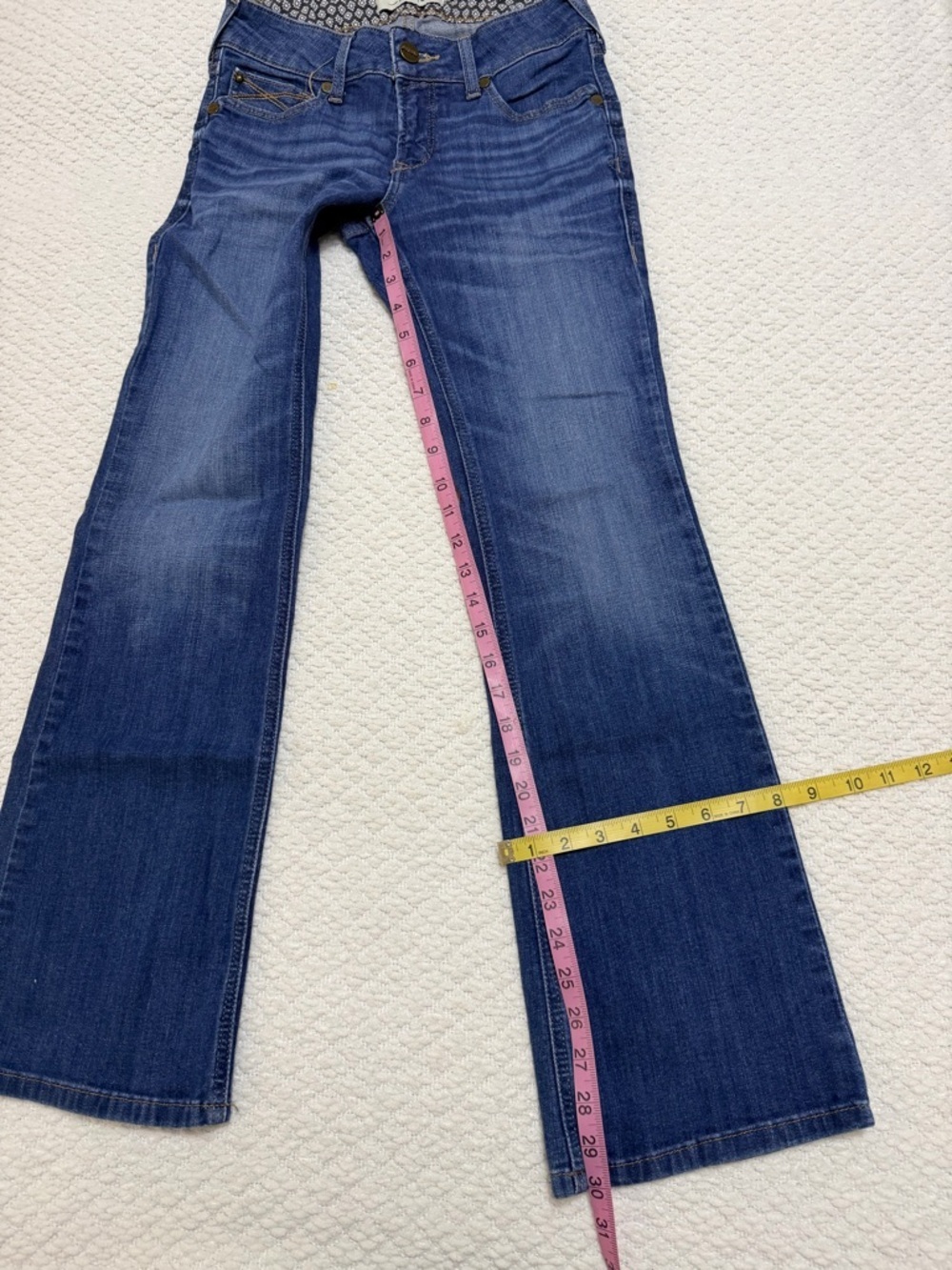 Ariat REAL Leila Perfect Rise Blue Bootcut Denim Jeans Irvine Women’s Size 28 S - Picture 5 of 11